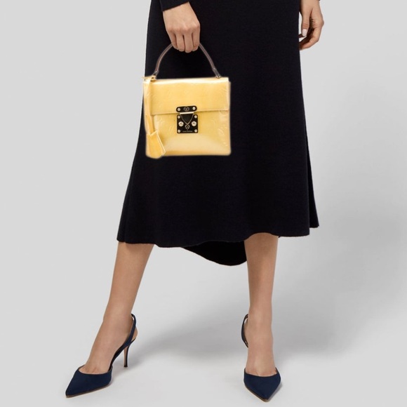 Louis Vuitton Spring street Monogram Vernis yellow bag handbag - Picture 4 of 4